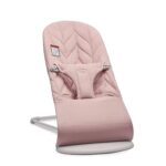 BabyBjörn Bouncer Bliss, Sand Gray, Woven, Classic Quilt | 2-in-1 Adjustable Baby Bouncer Seat and Toddler Chair, Newborn to Toddler (8-29 lbs), 4 Positions, Lightweight & Portable