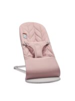 BabyBjörn Bouncer Bliss, Sand Gray, Woven, Classic Quilt | 2-in-1 Adjustable Baby Bouncer Seat and Toddler Chair, Newborn to Toddler (8-29 lbs), 4 Positions, Lightweight & Portable