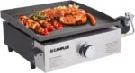 CAMPLUX Propane Griddle Grill 2-in-1 11,000 BTU, Portable Camping Griddle Ceramic Coated, 18-Inch Tabletop Grill with 20 lbs and RV Regulator for BBQ, Camping, RV Picnic and Tailgating - Image 3