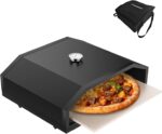 CAMPLUX Propane Griddle Grill 2-in-1 11,000 BTU, Portable Camping Griddle Ceramic Coated, 18-Inch Tabletop Grill with 20 lbs and RV Regulator for BBQ, Camping, RV Picnic and Tailgating