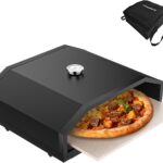 CAMPLUX Propane Griddle Grill 2-in-1 11,000 BTU, Portable Camping Griddle Ceramic Coated, 18-Inch Tabletop Grill with 20 lbs and RV Regulator for BBQ, Camping, RV Picnic and Tailgating
