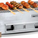 The Bincho Grill 16" Mini Yakitori Grill – Stainless Steel Mini Tabletop Charcoal BBQ with Charcoal Box, Optimized Airflow & Cool-Touch Base - Perfect for Japanese Grilling, Skewers, Meat, Seafood