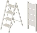 HillhutApex 3 Step Ladder, Lightweight Portable 3 Step Stool with Anti-Slip Wide Pedal, 330lbs Capacity Aluminum Ladder for Household,Office,Kitchen(Orange) - Image 2