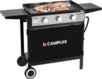 CAMPLUX Propane Griddle Grill 2-in-1 11,000 BTU, Portable Camping Griddle Ceramic Coated, 18-Inch Tabletop Grill with 20 lbs and RV Regulator for BBQ, Camping, RV Picnic and Tailgating - Image 5