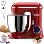 CEBORY 3-IN-1 Electric Stand Mixer, 6.5QT Bowl 660W 10-Speed Kitchen Mixer, Household Food Mixers include Dough Hook, Beater and Whisk, Bread Cake Mixer for Baking and Most Home Cooks, Black