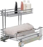 Household Essentials Chrome-Plated Steel Dual-Tier Slide-Out Organizer - Image 17