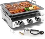Cowsar Premium Dual-Burner Tabletop Gas Grill | 16,000 BTU Portable Propane Grill with 304 Stainless Steel & Dual Side Shelves – Compact Outdoor BBQ for Patio, Camping, and Backyard Grilling - Image 7