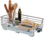 Household Essentials Chrome-Plated Steel Dual-Tier Slide-Out Organizer - Image 2