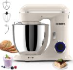 CEBORY 3-IN-1 Electric Stand Mixer, 6.5QT Bowl 660W 10-Speed Kitchen Mixer, Household Food Mixers include Dough Hook, Beater and Whisk, Bread Cake Mixer for Baking and Most Home Cooks, Black - Image 6