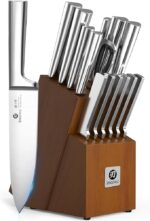 imarku Knife Set - Kitchen Knife Set 15 Pieces Japanese Stainless Steel Knife Block Set with Sharpener - Dishwasher Safe Kitchen's Knives - Ultra Sharp Chef Knife Set for Kitchen - Image 3