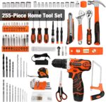 255-Piece Tool Set - Tool Kit with 12V Cordless Drill Driver, Toolbox Storage Case with Drawer, General Household Drill Set for DIY Projects, Home Repairs, Handyman - Image 3