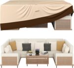 Ruimoy Patio Furniture Covers, Outdoor Furniture Cover Waterproof, General Purpose, Outside Table and Chair Covers, Heavy Duty 600D (108 Inch L x 82 Inch W x 27.9 Inch H) - Image 3