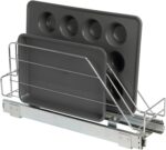 Household Essentials Chrome-Plated Steel Dual-Tier Slide-Out Organizer - Image 10
