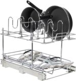 Household Essentials Chrome-Plated Steel Dual-Tier Slide-Out Organizer - Image 5
