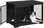 31.9" Dog Crate Furniture with Barn Door, Heavy Duty Dog Kennel Indoor with 2 Doors, Wooden Pet Cage End Table for Small Medium Dogs up to 44 lb, Anti-Chew Anti-Escape, Black DFC83604B - Image 13
