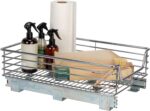 Household Essentials Chrome-Plated Steel Dual-Tier Slide-Out Organizer