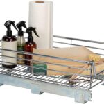 Household Essentials Chrome-Plated Steel Dual-Tier Slide-Out Organizer