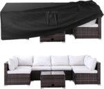 Ruimoy Patio Furniture Covers, Outdoor Furniture Cover Waterproof, General Purpose, Outside Table and Chair Covers, Heavy Duty 600D (108 Inch L x 82 Inch W x 27.9 Inch H) - Image 2