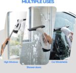 Window Vacuum Squeegee Cordless, Window Vacuum Cleaner with 2000Pa Streak-Free Suction, 30–40" Extension Pole, 11-Inch Cleaner Tool for High Windows, Shower Glass, Tiles & Mirrors - Image 7
