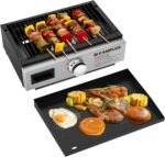 CAMPLUX Propane Griddle Grill 2-in-1 11,000 BTU, Portable Camping Griddle Ceramic Coated, 18-Inch Tabletop Grill with 20 lbs and RV Regulator for BBQ, Camping, RV Picnic and Tailgating - Image 2