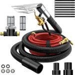 Shop Vac Extractor Kit,Spray Aspirating of Wet Vacuum Hose Extractor Kit,with 50FT Waterline Convert the Universal Shop Vacuum,Into A Professional Auto Carpet Cleaner Machine,for Household,Car,Textile