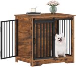 31.9" Dog Crate Furniture with Barn Door, Heavy Duty Dog Kennel Indoor with 2 Doors, Wooden Pet Cage End Table for Small Medium Dogs up to 44 lb, Anti-Chew Anti-Escape, Black DFC83604B - Image 9