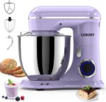 CEBORY 3-IN-1 Electric Stand Mixer, 6.5QT Bowl 660W 10-Speed Kitchen Mixer, Household Food Mixers include Dough Hook, Beater and Whisk, Bread Cake Mixer for Baking and Most Home Cooks, Black - Image 3