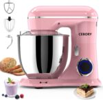 CEBORY 3-IN-1 Electric Stand Mixer, 6.5QT Bowl 660W 10-Speed Kitchen Mixer, Household Food Mixers include Dough Hook, Beater and Whisk, Bread Cake Mixer for Baking and Most Home Cooks, Black - Image 2