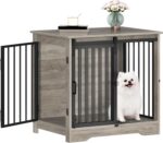 31.9" Dog Crate Furniture with Barn Door, Heavy Duty Dog Kennel Indoor with 2 Doors, Wooden Pet Cage End Table for Small Medium Dogs up to 44 lb, Anti-Chew Anti-Escape, Black DFC83604B - Image 15
