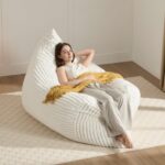 Gericco Giant Plush Bean Bag Chair for Adults with Armrests - Oversized Comfy Green Beanbag Lounge Lazy Floor Sofa Accent Chair for Living Room, Bedroom & Dorm, Cozy Fluffy Single Cloud Mini Couch - Image 10