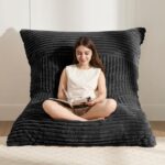 Gericco Giant Plush Bean Bag Chair for Adults with Armrests - Oversized Comfy Green Beanbag Lounge Lazy Floor Sofa Accent Chair for Living Room, Bedroom & Dorm, Cozy Fluffy Single Cloud Mini Couch - Image 14