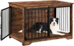 31.9" Dog Crate Furniture with Barn Door, Heavy Duty Dog Kennel Indoor with 2 Doors, Wooden Pet Cage End Table for Small Medium Dogs up to 44 lb, Anti-Chew Anti-Escape, Black DFC83604B - Image 16