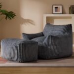 Gericco Giant Plush Bean Bag Chair for Adults with Armrests - Oversized Comfy Green Beanbag Lounge Lazy Floor Sofa Accent Chair for Living Room, Bedroom & Dorm, Cozy Fluffy Single Cloud Mini Couch - Image 2