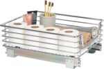 Household Essentials Chrome-Plated Steel Dual-Tier Slide-Out Organizer - Image 4
