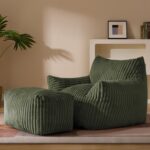 Gericco Giant Plush Bean Bag Chair for Adults with Armrests - Oversized Comfy Green Beanbag Lounge Lazy Floor Sofa Accent Chair for Living Room, Bedroom & Dorm, Cozy Fluffy Single Cloud Mini Couch - Image 13