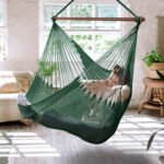 Upgraded Caribbean Hammock Chair with Detachable Metal Bar, Large Hammock Swing Chair, XL Rope Hanging Chair for Outdoor Indoor, 330 LBS Weight Capacity, Burlywood - Image 4