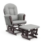 Storkcraft Premium Hoop Glider & Ottoman (Natural/Beige) — GREENGUARD Gold Certified Nursery Glider, Solid Wood Craftsmanship, Smooth-Gliding Nursery Chair and Ottoman, Award-Winning