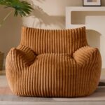 Gericco Giant Plush Bean Bag Chair for Adults with Armrests - Oversized Comfy Green Beanbag Lounge Lazy Floor Sofa Accent Chair for Living Room, Bedroom & Dorm, Cozy Fluffy Single Cloud Mini Couch - Image 4