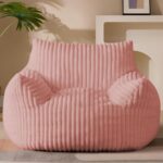 Gericco Giant Plush Bean Bag Chair for Adults with Armrests - Oversized Comfy Green Beanbag Lounge Lazy Floor Sofa Accent Chair for Living Room, Bedroom & Dorm, Cozy Fluffy Single Cloud Mini Couch - Image 9