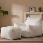 Gericco Giant Plush Bean Bag Chair for Adults with Armrests - Oversized Comfy Green Beanbag Lounge Lazy Floor Sofa Accent Chair for Living Room, Bedroom & Dorm, Cozy Fluffy Single Cloud Mini Couch - Image 7