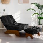 MAXYOYO Accent Chair with Ottoman Adjustable Backrest, Tufted Living Room Chair Upholstered Lounge Chair with Footrest Set, Modern Chair Cozy Reclining Chair for Reading Room, Green - Image 5